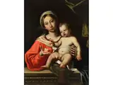 Madonna mit den Rosen by Domenichino, oil on canvas, offered Sep 2024