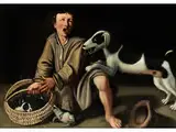 Junge mit Hund und Welpen by Bartolomeo Passarotti, oil on canvas, offered Dec 2018