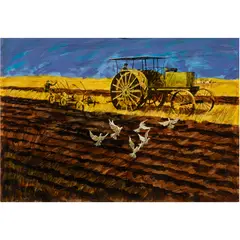 Untitled by Ed Diffenderfer, acrylic on board, sold Jun 2024