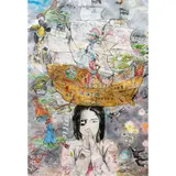 Bjork by Djuul Price, 2005, acrylic and ink on paper, sold Jun 2024