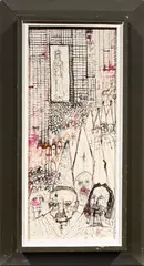 Untitled by Frank Koci, mixed media on board, sold Jun 2024