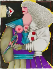 Untitled by Richard Lindner, 1974, lithograph in colors, sold Jun 2024