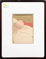 Erotic Scene by Utagawa Kunisada, woodblock, sold Jun 2024