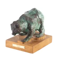Untitled by alberto heredia, bronze sculpture on wood base, sold Jun 2024