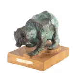 Untitled by alberto heredia, bronze sculpture on wood base, sold Jun 2024