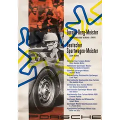 Europa-Berg-Meister" Porsche Factory Poster by Erich Strenger, lithograph, sold Jul 2024