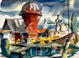 Untitled by Harry Bonath, Watercolor on Arches 22.5"x30" Sheet. Loose, sold Jan 2026