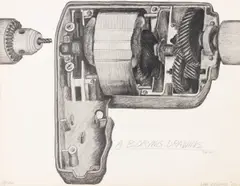 A Boring Drawing" (NY 10/69 Portfolio) by Lee Lozano, 1963, Lithograph, sold Oct 2025