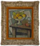 Still Life Scene of Pears by George Rene Sinicki, Oil on Canvas, sold Oct 2025