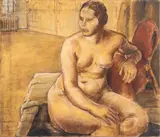 Seated Female Nude by T. Goddard, Oil on Canvas, sold Oct 2025