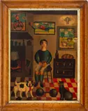 The Athlete by Jean Carrau, Oil on Tin, sold Oct 2025