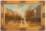 Parisian Street Scene by T. E. Penke, Oil on Canvas, sold Oct 2025