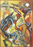 Modern World by Marilla Palmer, 1985, Oil on Canvas, sold Oct 2025