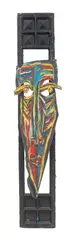 Mask by Craig Coleman, 1984, Oil on Sheet Metal Mounted on Window Panel, sold Oct 2025