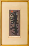 Abstraction Composition by Tadashi Nakayama, 1959, Woodblock Print in Colors, sold Oct 2025