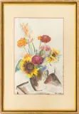 Sunflower Bouquet by Vera M. White, Watercolor on Paper, sold Oct 2025