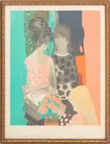 Reflet" [Reflection] by Noe Canjura, Lithograph in Colors, sold Oct 2025