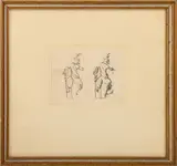 L'Homme Vue de Dos avec une Grande Epee" [Man Seen From Behind with a Large Sword] by Jacques Callot, 1617, Etching, sold Oct 2025