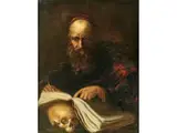 Der Heilige Hieronymus Lesend by genannt Dietricy Christian Wilhelm Ernst Dietrich, oil on canvas, offered Mar 2019