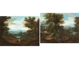 Landschaft mit Holzfällern by Gaspard Dughet, oil on canvas, sold Sep 2022