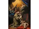 Heiliger Antonius von Padua mit Jesuskind und Engeln by Pier Francesco Cittadini, oil on canvas, offered Dec 2015