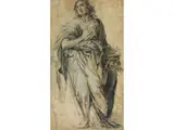 Der Heilige Johannes by Taddeo Zuccari, pencil, sold Sep 2025
