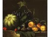 Früchtestillleben by Römischer Caravaggist, oil on canvas, offered Dec 2023