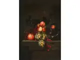 Früchtestillleben by J. Bourjinon, oil on canvas, offered Dec 2023