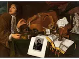 Vanitas-stillleben mit Musikinstrumenten by Jacques Grief de Claeuw, oil on canvas, offered Dec 2024