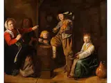 Interieur mit Musizierender Familie by Jan Miense Molenaer, oil on panel, offered Mar 2024