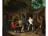 Männer Beim Kegeln vor Einer Taverne by Jan Jozef Horemans d. Ä., oil on canvas, offered Mar 2024