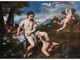 Cupido Zieht Venus Einen Dorn aus dem Fuss by Carlo Maratta, oil on canvas, offered Dec 2024