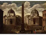 Rom, Piazza del Popolo by Filippo Gagliardi, oil on canvas, sold Jun 2026