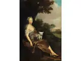 Portrait Einer Jungen Frau in Landschaft by Cornelis Troost, oil on canvas, offered Jun 2025