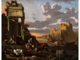 Italienische Landschaft mit Rastenden Reisenden und Ihren Tieren by Nicolaes Pieterszoon Berchem, oil on canvas, sold Jun 2026