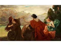 Der Tanz by Ludwig von Langenmantel, oil on canvas, sold Dec 2018