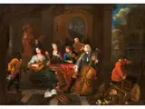 Das Konzert by Balthazar Van Den Bossche, oil on canvas, offered Sep 2025