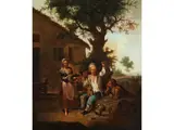 Bewirtung Eines Musikers by Johann Conrad Seekatz, oil on canvas, offered Sep 2019