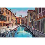 Venetian View by Filastro Mottola, oil on masonite, sold Jul 2024