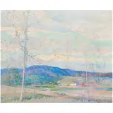Farm in the Hills by Allan Gilbert Cram, oil on canvas affixed to board, sold Jul 2024