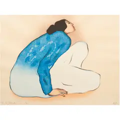 Sora by R. C. Gorman, 1981, woodblock, sold Jul 2024