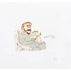 Once Upon a Time by John Lennon, 1979, serigraph, sold Jul 2024