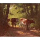 Cattle by Gordon Coutts, 1905, oil on canvas, sold Jul 2024
