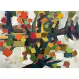 The Flower Tree by Jae Carmichael, 1961, oil on canvas, sold Jul 2024