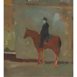 1848 (Horse and Rider)," 1994-1996 by Anthony Dubovsky, oil on panel, sold Jul 2024