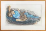 Couple by Moses Soyer, Mixed Media on Paper, sold Oct 2025