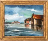 Village Inonde by Maurice de Vlaminck, Oil on Canvas, sold Oct 2025
