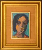 Portrait Bust by Frank Kleinholz, Oil on Panel, sold Oct 2025