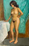 Standing Female Nude by Ralph Clark, Oil on Canvas, sold Oct 2025