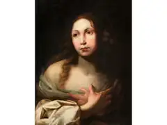 Die Heilige Maria Magdalena by Simone Pignoni, oil on canvas, sold Mar 2021